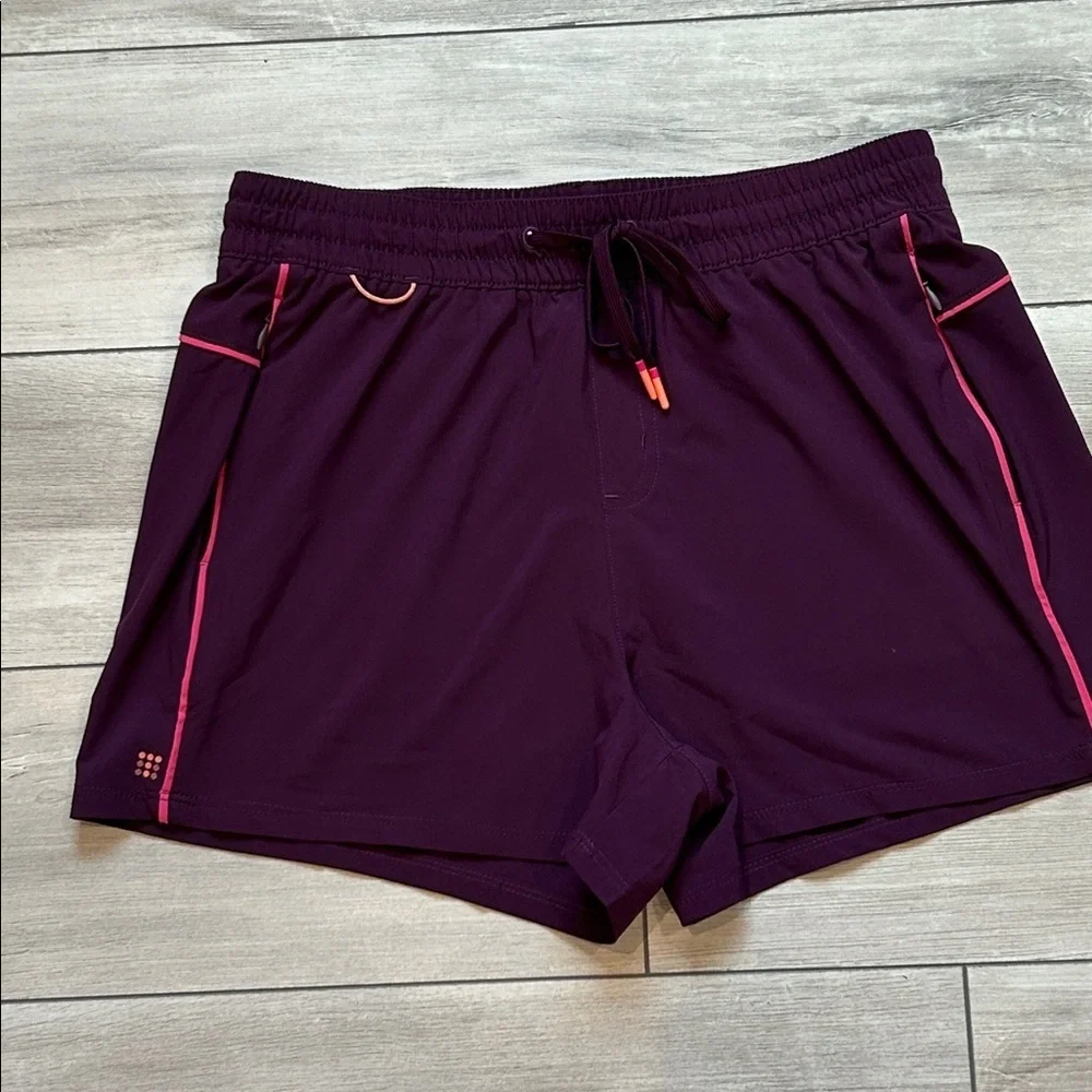 Title Nine purple elastic waist purple athletic shorts size small